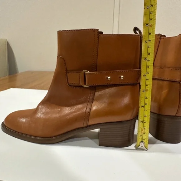 J. CREW Tan Leather Ankle Booties - Picture 5 of 7